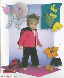 PATRÓN para muñeca 18 pulgadas Traje de baño Sudadera con capucha Ropa de fútbol McCalls 4896 bikini yoga - Imagen 1 de 3