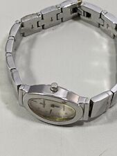 Berenger Silver Tone Oval Case White Dial Link Bracelet Band Watch 7 Inch