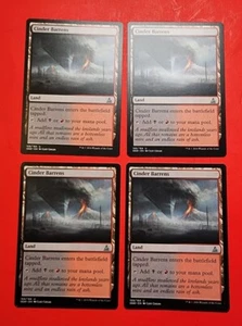 4x Cinder Barrens Oath Of The Gatewatch 2016 Mtg Magic Card Dual Land Mana 168 - Picture 1 of 4