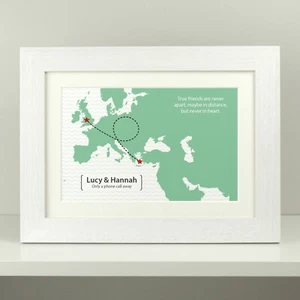 Friend leaving present / Personalised poster print moving away abroad gift VA116 - Picture 1 of 12