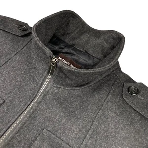Michael Kors Men's Wool Blend Full Zip Lined Military Jacket Charcoal Gray • XL - Picture 1 of 7