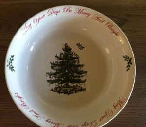 CHRISTMAS SPODE 10" SERVING BOWL HOLIDAY MERRY AND BRIGHT 2017 ANNUAL COLLECTION - Picture 1 of 9