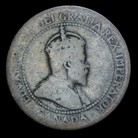 Date worn off - Edward VII, Canada Cent KM# 8 - Lot #8198 Cover