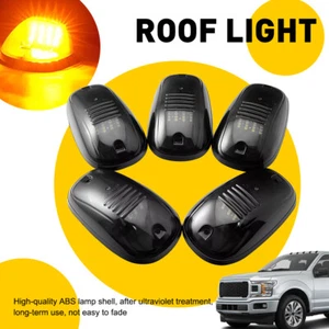 For 14-23 Ram 1500 2500 3500 Smoked amber 5PC Cab Roof Marker Running Lights Y - Picture 1 of 13