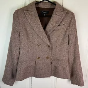 Talbots Fischgrät braun Tweed Sakko/Blazer Größe 8 - Bild 1 von 12