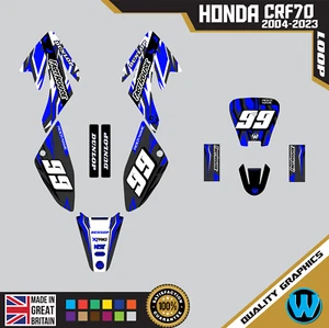 Honda CRF 70 2004 -2023 Motocross MX Graphics | Decals Kit Loop Blue - Picture 1 of 5