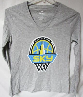 Chicago Sky Women Medium Long Sleeve Screened "PRIMARY LOGO" T-shirt C1 3706 - Image 1 of 4