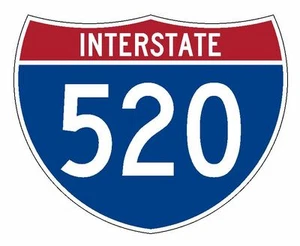 Interstate 520 Sticker R1997 Highway Sign Road Sign - Picture 1 of 1