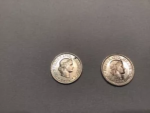 1989- B And 2002- B 10 Fr. Confederatio HELVETICA SWISS COINS - Picture 1 of 2