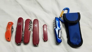 Vintage lot of 4 Swiss Army Knives plus 2 extras - Picture 1 of 13