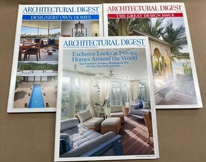 Vintage 2008 Architectural Digest Magazines Lot of 3 - Picture 1 of 1