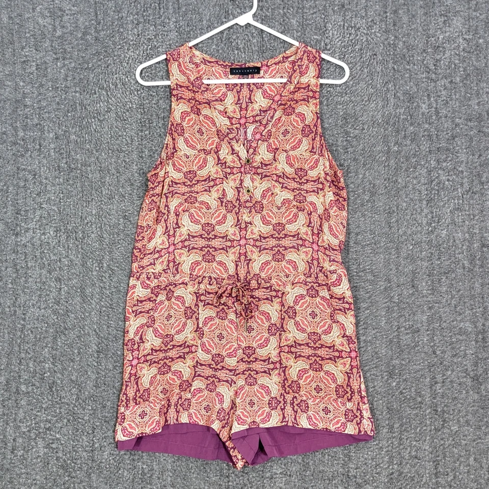 Pantalones Cortos Sanctuary Mameluco Mujer Mediano Rosa Púrpura Sin Mangas Paisley Foto 1 de 4