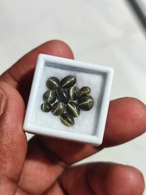 Kornerupine Cat's Eye Lot 11pcs 5.95ct Natural Rare Gemstones for Jewelry - Image 1 of 4