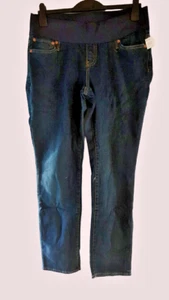 Gap Maternity Demi Panel Straight Jeans Dark Blue W31 Reg Leg LN102 FF 01 - Picture 1 of 3