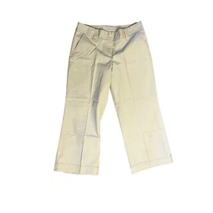 Tommy Hilfiger Damen Größe 6 Khaki Cropped Low Rise Wide Leg Hose - Bild 1 von 3