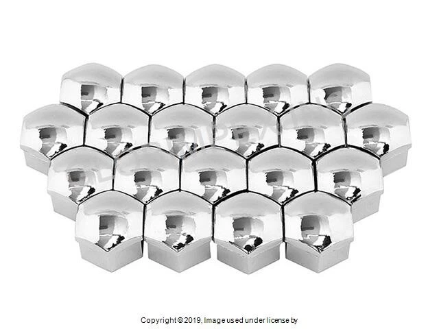 VOLVO (2004-2022) Wheel Lug Bolt Cap Set (20 Pack) (Chrome) PRO PARTS + WARRANTY - Image 1 of 1