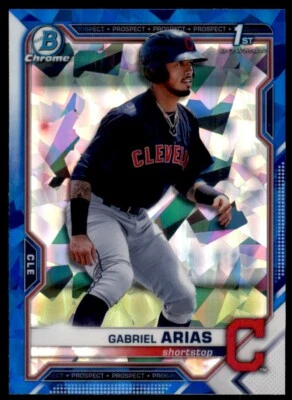 2021 Bowman Sapphire Chrome Prospects #BCP-89 Gabriel Arias Cleveland Indians - Image 1 of 2