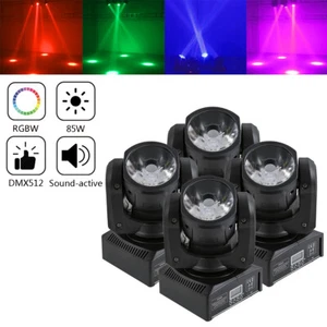 4PCS RGBW LED Moving Head Light Beam DMX Stage DJ Light Par 85W KTV Zoom Light - Picture 1 of 11