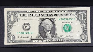 2013 1 $ Dallas "FW" U.S. Banknote FRN Block K/F Fr. # 3001-K SP89 - Bild 1 von 2