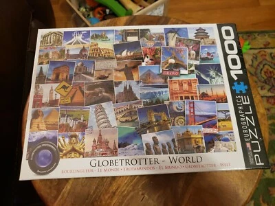 New Globetrotter World 1000 Piece Puzzle “World Travel Historical Places” new - Image 1 of 3