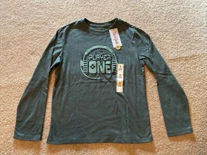 Boys' Long Sleeve 'Player One' Graphic T-Shirt - Cat & Jack™ Green M (8) - Picture 1 of 4