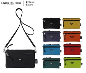 (21.4 x 13.5 x 1.2cm)Louis Montini Crossbody Nylon Bag Lightweight Zipper BMG15 - Picture 1 of 15