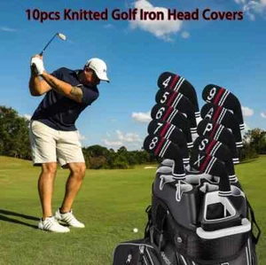 LeFeng 10 Pieces 4-9/A/P/S/X Knitted Golf Iron Head Covers Set Lightweight an... - Picture 1 of 7