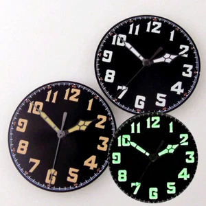 33.5mm black dial luminous mark Fit pilot style NH35 NH36 2824 movement watch - Picture 1 of 14