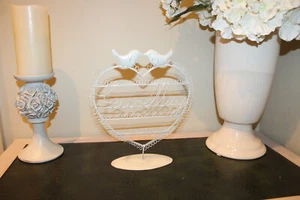 NEXT Ivory Cream Shabby Chic Jewellery Stand,Tree,Lovebirds,Bird,Love Heart - Picture 1 of 6