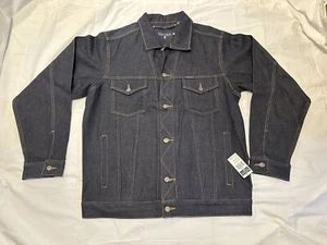 Chaqueta de camionero vaquera vintage NAUTICA azul índigo para hombre XXL 2XL NUEVA CON ETIQUETAS - Imagen 1 de 3