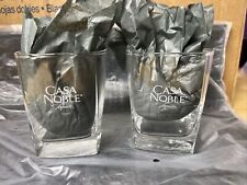 NEW Set Of 2 Casa Noble Etched Cocktail Drinking Glasses