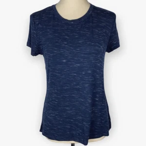 Avia Womens Top Small Blue Knit Active Space Dye T Shirt Tee Soft Stretch NEW - Picture 1 of 6