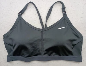 NIKE Sports Bra Women's Plus Size 2X Padded Adjustable Black Athletica Training - Picture 1 of 10