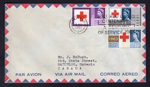 GB 1963 FDC Cover. Red Cross Phosphor Issues - Picture 1 of 2