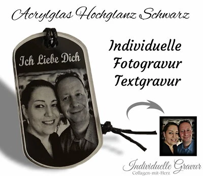 COLLAGEN MIT HERZ 1 Anhänger Schlüssel - Acrylglas mit Fotogravur - Geschenk - Valentinstag uvm.