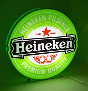 Mancave Bar Garage Desktop Decor USB LED light box sign for Heineken beer - Picture 1 of 1