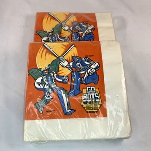 VTG 1985 GO BOTS Hallmark Lunch Napkins Party Supplies - 2 Sealed Packs of 16 - Picture 1 of 5