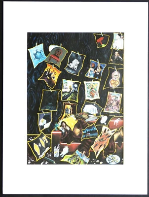 Jörg  IMMENDORFF " Adlerpartitur " 2006 sign Farbdruckgrafik im Passepart. 30x40 - Bild 1 von 2