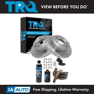 TRQ Rear Brake Pad & Rotor Kit Fits 2002-2021 Nissan Altima 2004-2018 Maxima - Image 1 of 4