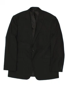 MICHAEL KORS Mens 2 Button Blazer Jacket UK 42 XL Black Pinstripe AO07 - Picture 1 of 4