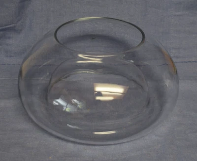Eco 10" Glass Dish w/ Raised Center Plants Garden Terrarium Vase Holiday Decor - Image 1 of 3