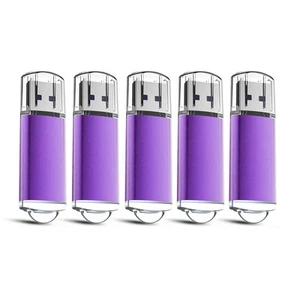 5x USB Stick 2.0 Lila Memory Speicherstick Speichermedien Flash Drive USB 1 GB - Bild 1 von 7