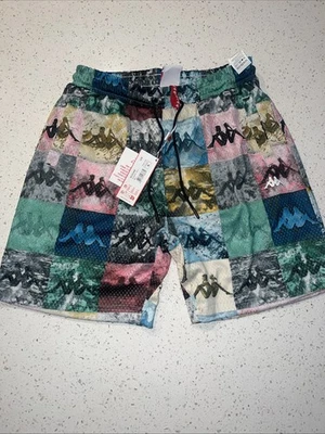 Pantalones Cortos Kappa Auténticos Coloridos Cuadrados Logo Para Hombre Medianos Foto 1 de 4