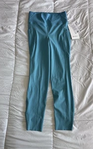 New Lululemon Size 6 Leggings Fast Free HR Tight 25” Washed Blue 40+ UV $128 - Picture 1 of 13