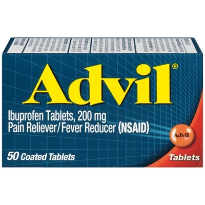Advil Pain Reliever and Fever Reducer Coated Tablets, 200 Mg Ibuprofen, 50 Count - Image 1 of 4