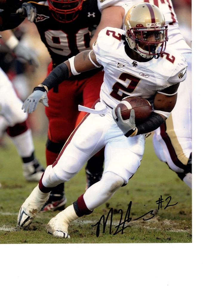 MONTEL HARRIS BOSTON COLLEGE EAGLES SIGNED 8X10 PHOTO W/COA  - Image 1 of 1