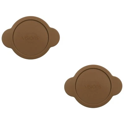Tampas marrons Visions CM8-PC 1 Qt Versa Pot (pacote com 2) - Imagem 1 de 4