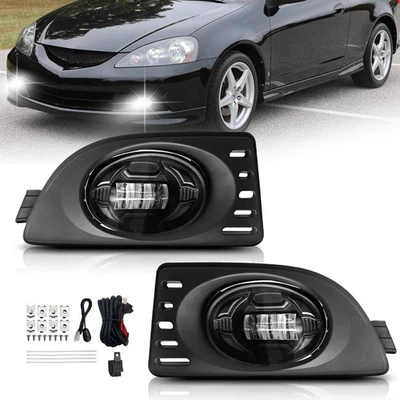 Clear Lens LED Fog Lights Front Bumper Lamps For 2005-2007 Acura RSX+Wiring - Image 1 of 4