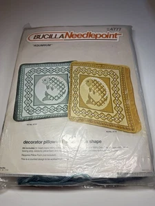 Bucilla Needlepoint Kit 4777 Aquarium Kissen 14" Box Form versiegelt - Bild 1 von 2