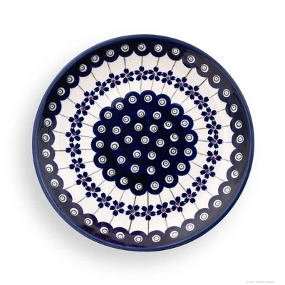 Bunzlauer Keramik Teller Ø19,5 cm flacher Frühstücksteller Essteller Dekor 166a - Bild 1 von 2